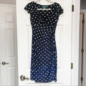 Ralph Lauren Polka Dot Sheath Dress